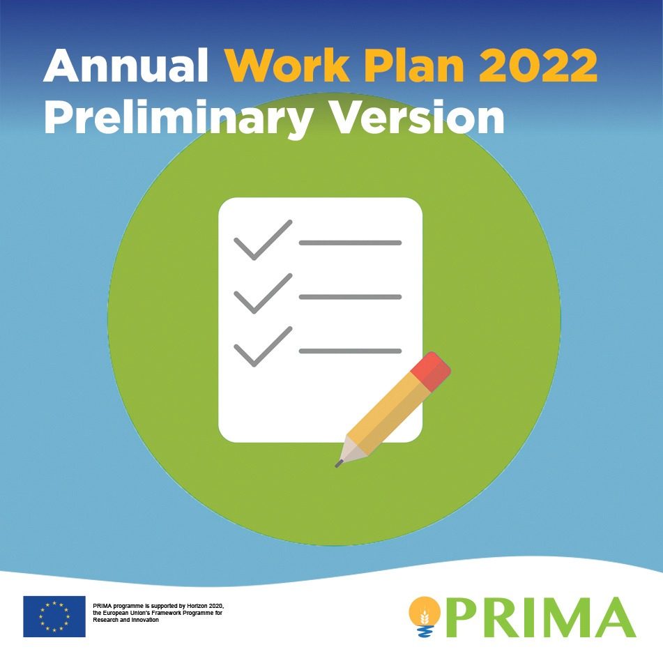 Pre-announcement on PRIMA 2022 calls and publication of a draft version of the Annual Work Plan 2022