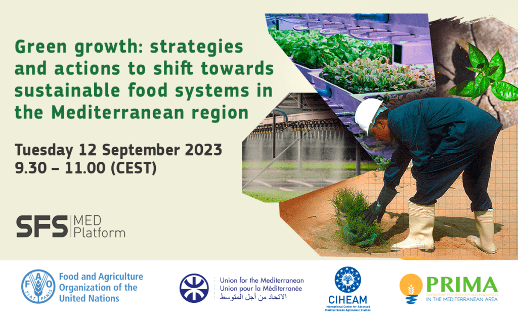 SFS-MED Webinar: Green growth: Strategies and Actions to shift towards Sustainable Food Systems in the Mediterranean Region