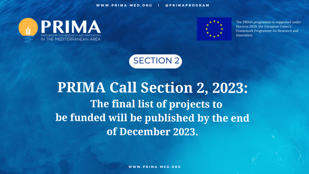 PRIMA 2023 Section 2 Calls